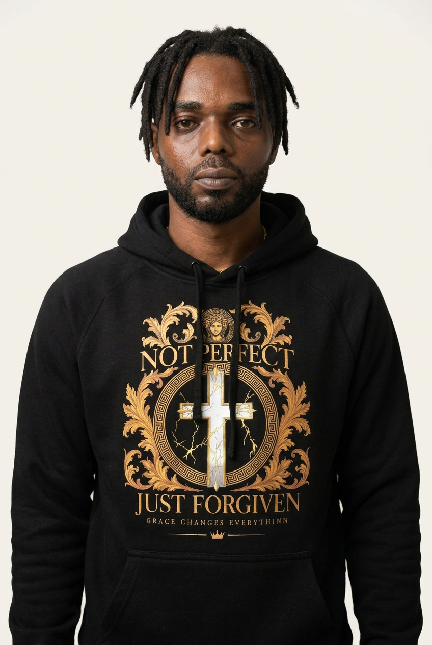 Not Perfect, Just Forgiven — Premium Long Sleeve Hoodie