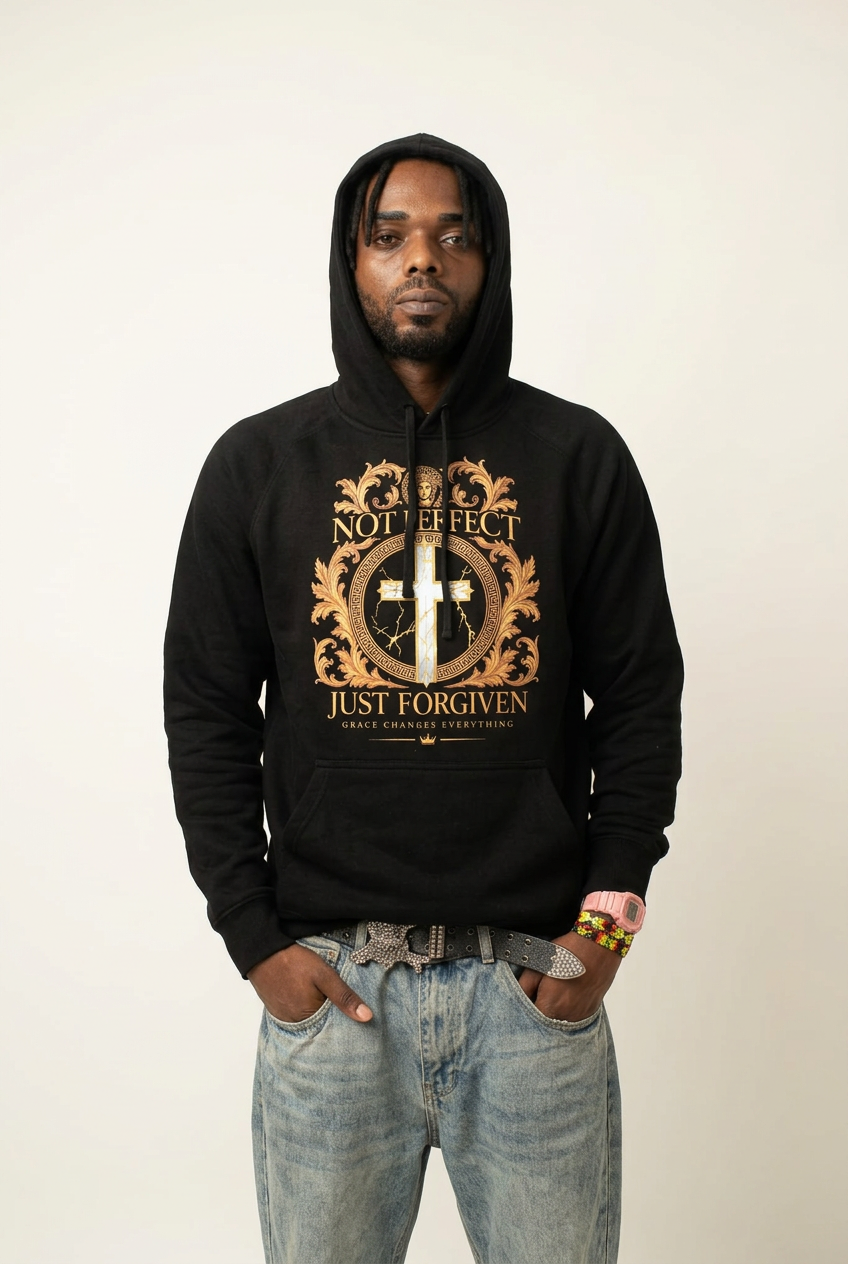 Not Perfect, Just Forgiven — Premium Long Sleeve Hoodie