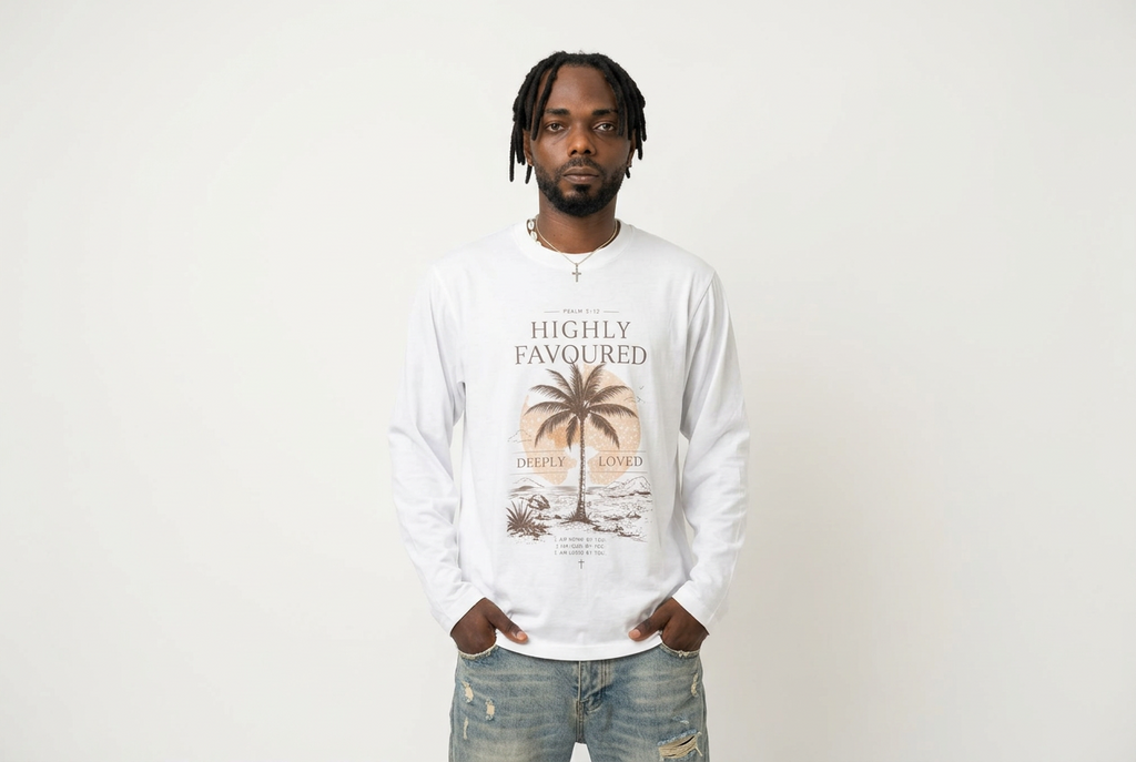 Highly Favoured Deeply Loved Long Sleeve Tee