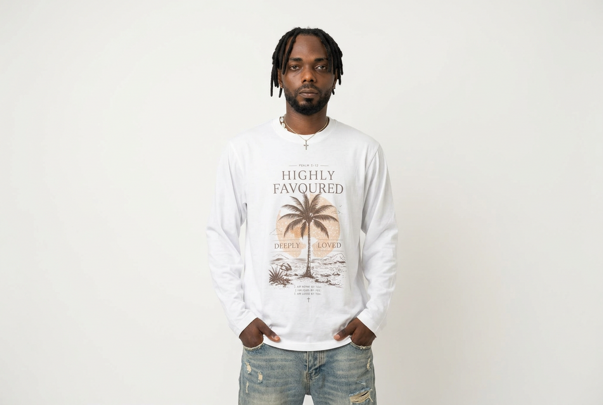 Highly Favoured Deeply Loved Long Sleeve Tee