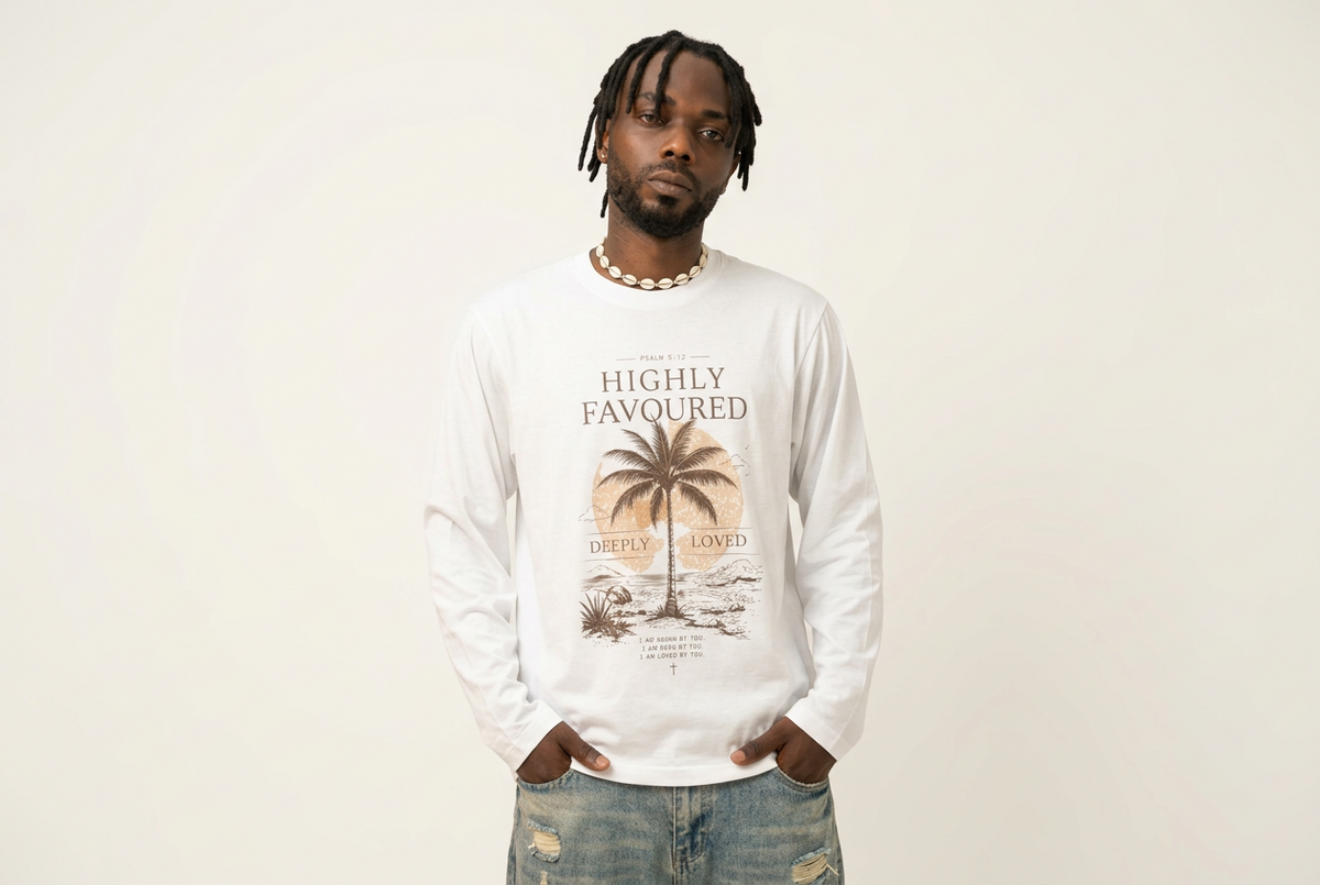 Highly Favoured Deeply Loved Long Sleeve Tee