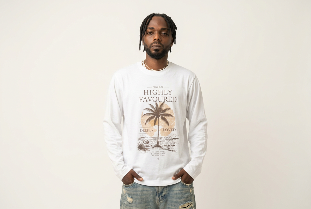 Highly Favoured Deeply Loved Long Sleeve Tee